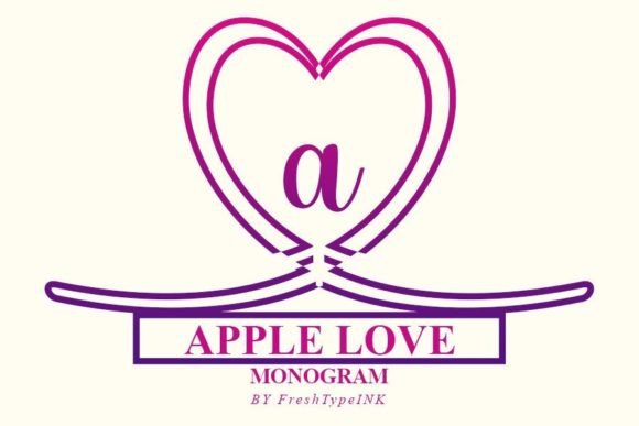Apple Love Monogram: A Refined Script Font for Modern Web Design
