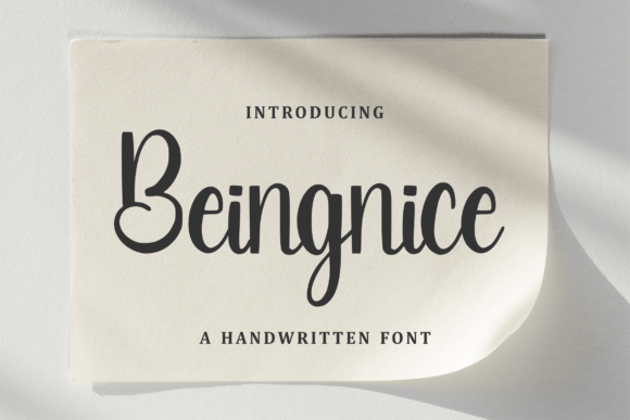 Beingnice: A Handwritten Font That Elevates Editorial Design