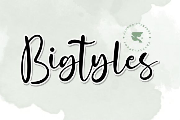 Bigtyles: A Handwritten Script Font That Elevates Your Craft and Product Designs
