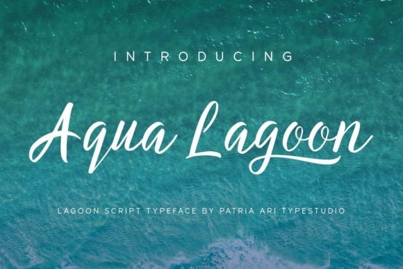 Elegant Typography with Aqua Lagoon: A Handmade Seller’s Font for Real Projects
