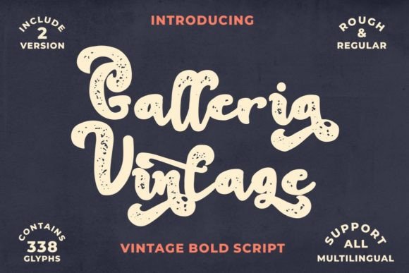 Galleria Vintage: A Bold Script Font for Crafters