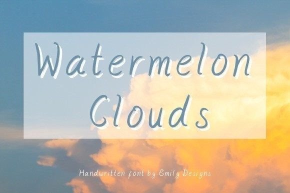 Watermelon Clouds Font: A Sweet Touch for Digital Design Projects
